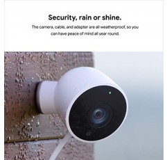 Google Nest Cam Outdoor - 1세대 - 전천후 카메라 - 야간 투시 기능이 있는 감시 카메라 - 휴대전화로 제어