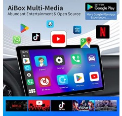 Buoth 무선 CarPlay 어댑터 iOS Android용 Netflix, 3-in-1 CarPlay Ai Box 및 Android Auto 및 Android 11.0, 내장 YouTube/PrimeVideo/PlayStore, 화면 미러링, OEM 유선 CarPlay 자동차용