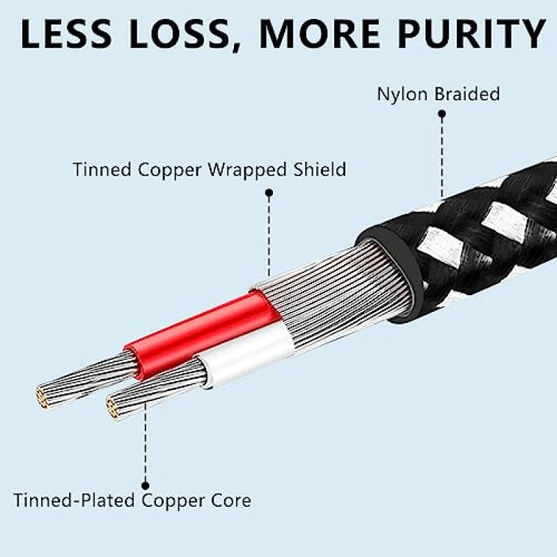 Mshyet RCA - 3.5mm 오디오 케이블, 3.5mm 1/8 - 2-남성 오디오 보조 케이블 헤드폰 잭 어댑터, RCA Y 분배기 케이블 스마트폰, MP3, 태블릿, 스피커, 홈 시어터, HDTV용 스테레오 오디오 어댑터