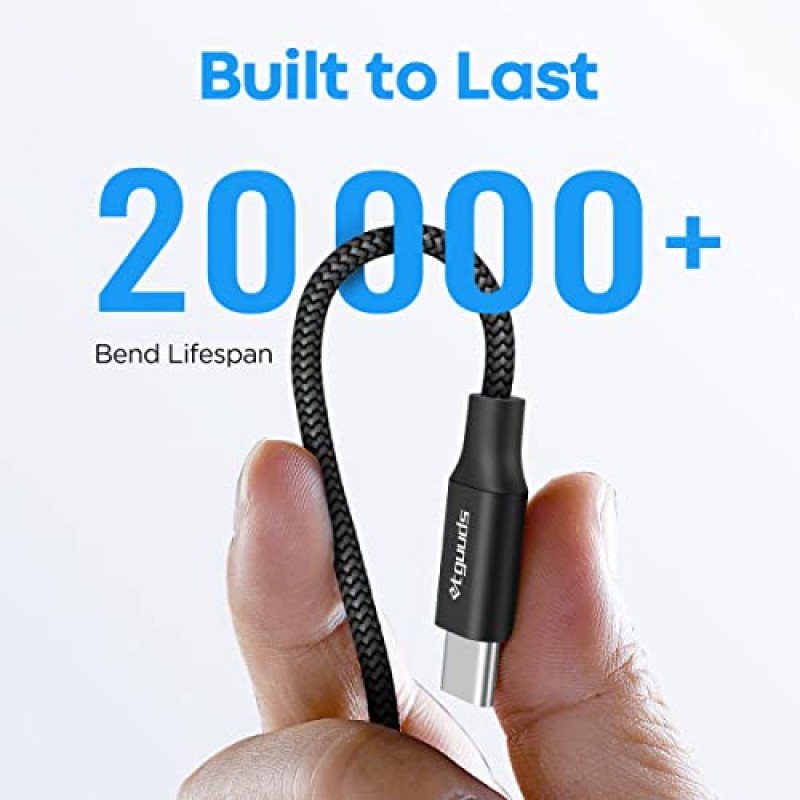 etguuds USB C 케이블[20피트/6m], 1팩, 긴 USB-A 2.0-USB-C 케이블, 고속 충전 유형 C 충전기 코드 삼성 갤럭시 노트, LG, Moto, Pixel, 스위치 및 기타 USB C용 나일론 편조 장치