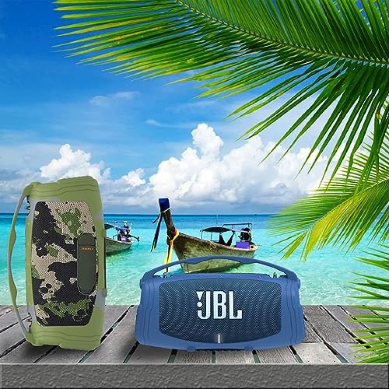 JBL Xtreme 3 휴대용 블루투스 스피커용 실리콘 커버 케이스, JBL Xtreme 3 휴대용 블루투스 스피커 액세서리용 보호 스킨 케이스(케이스만)(블루)