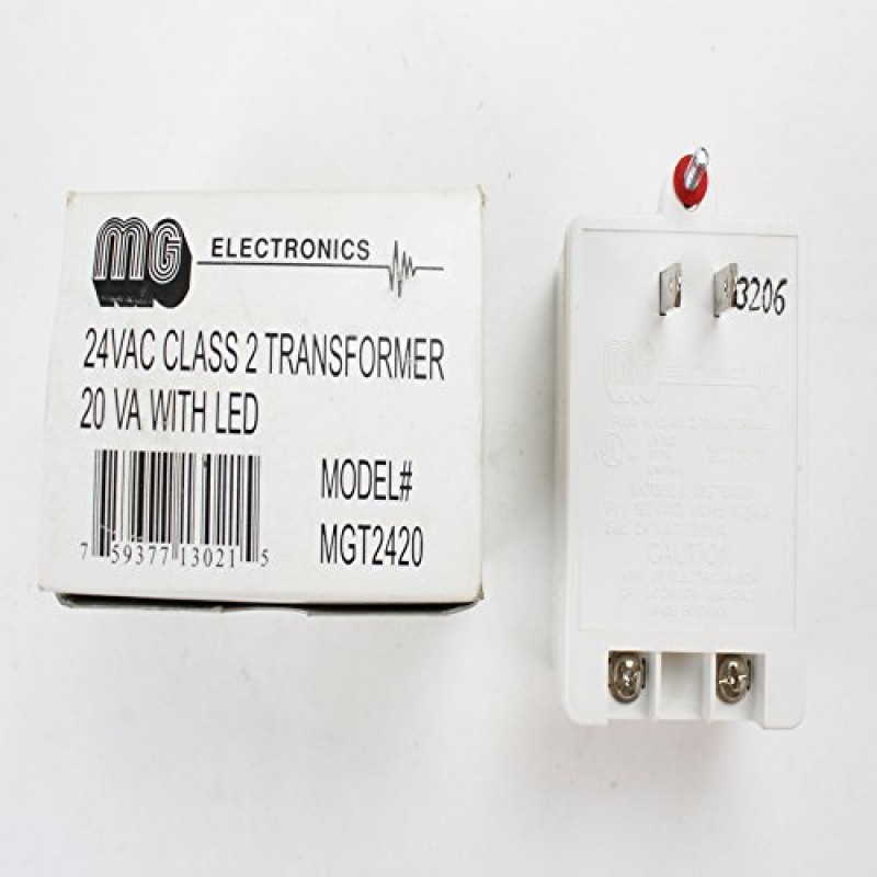 MG ELECTRONICS MGT2420 변압기, 24VAC 20VA UL 승인