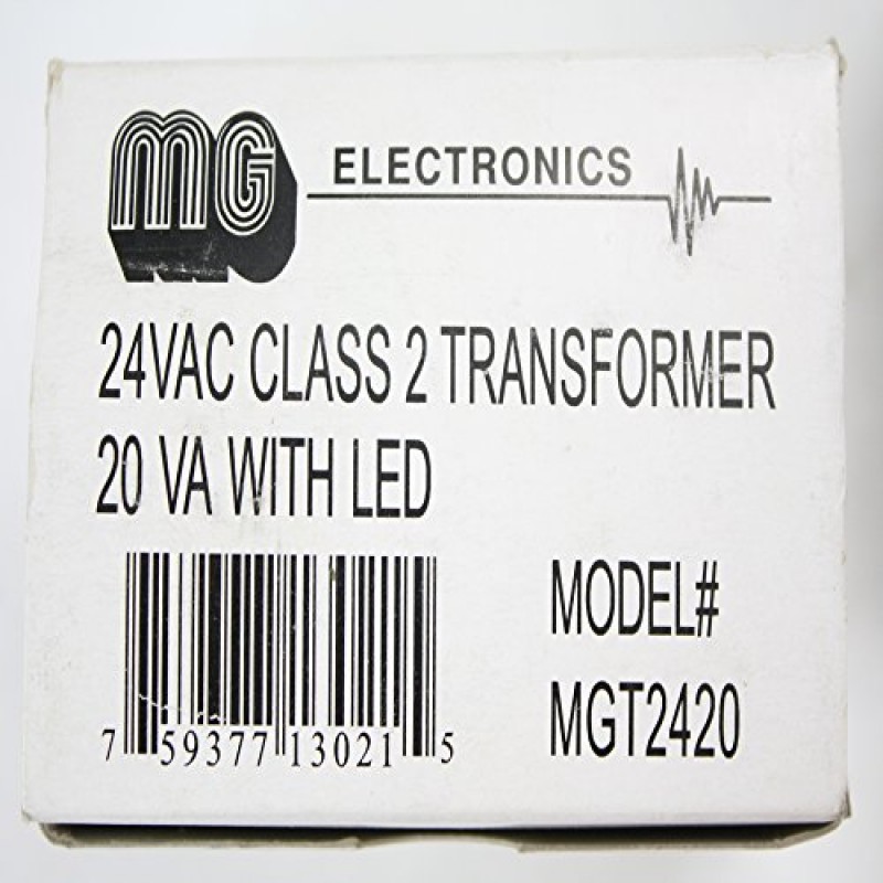 MG ELECTRONICS MGT2420 변압기, 24VAC 20VA UL 승인