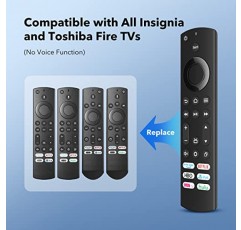 【2개 팩】 단축 버튼 6개를 갖춘 모든 Insignia TV 및 Toshiba TV용 새 교체용 리모컨 Netflix, Prime Video, ImdbTV, Hulu(Insignia 및 Toshiba Fire TV용)