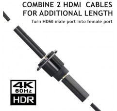 PENGLIN 5PCS HDMI 패널 마운트 어댑터 4K @ 60Hz,HDMI 2.0 패널 스레드 고정 마운트 커플러 TV 모니터 프로젝터 용 암-암