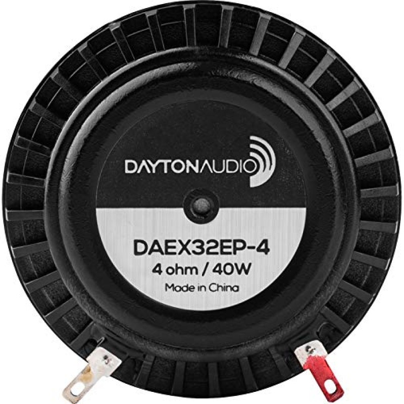 Dayton Audio DAEX32EP-4 추진기 32mm 사운드 자극기 - 40와트 RMS 4옴 임피던스 - 오디오 변환기 - 모든 표면을 스피커 시스템으로 전환 - 크고 단단한 표면용