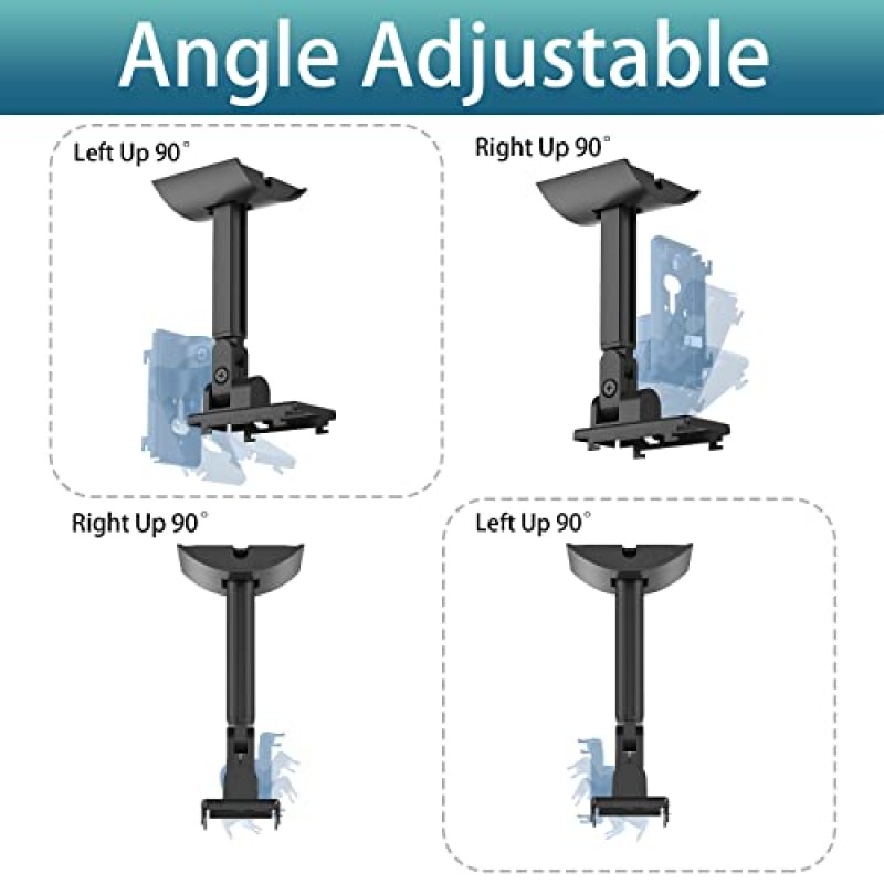 Bose UB-20, UB-20 시리즈 II용 Yimaut 스피커 벽 장착 브래킷, 라이프스타일 600 ST535 ST525 ST520 535III 525III CM520 SoundTouch JC-II AM6-V AM10-V AM10IV용 벽 장착 천장 브래킷(2개 팩)