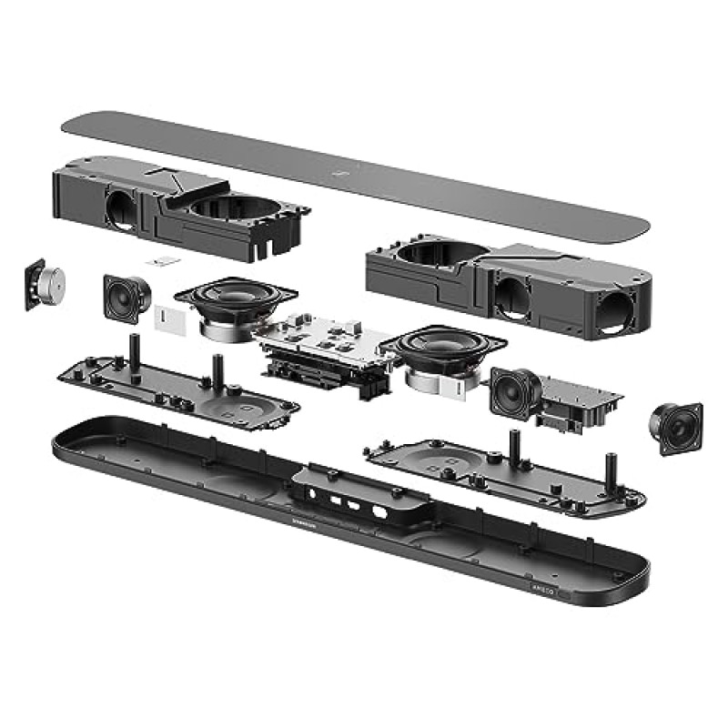 Sennheiser AMBEO Soundbar Mini - TV, 영화, 음악을 위한 몰입형 3D 오디오 - 강력한 적응형 기능, 다중 연결성 및 직관적인 사용을 갖춘 소형 장치