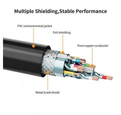 CableCreation 3.5mm - XLR 2팩, 6피트 3.5mm(1/8인치) TRS 스테레오 수 - XLR 수 케이블 iPhone, iPod, 태블릿, 노트북 등과 호환 가능, 검정색