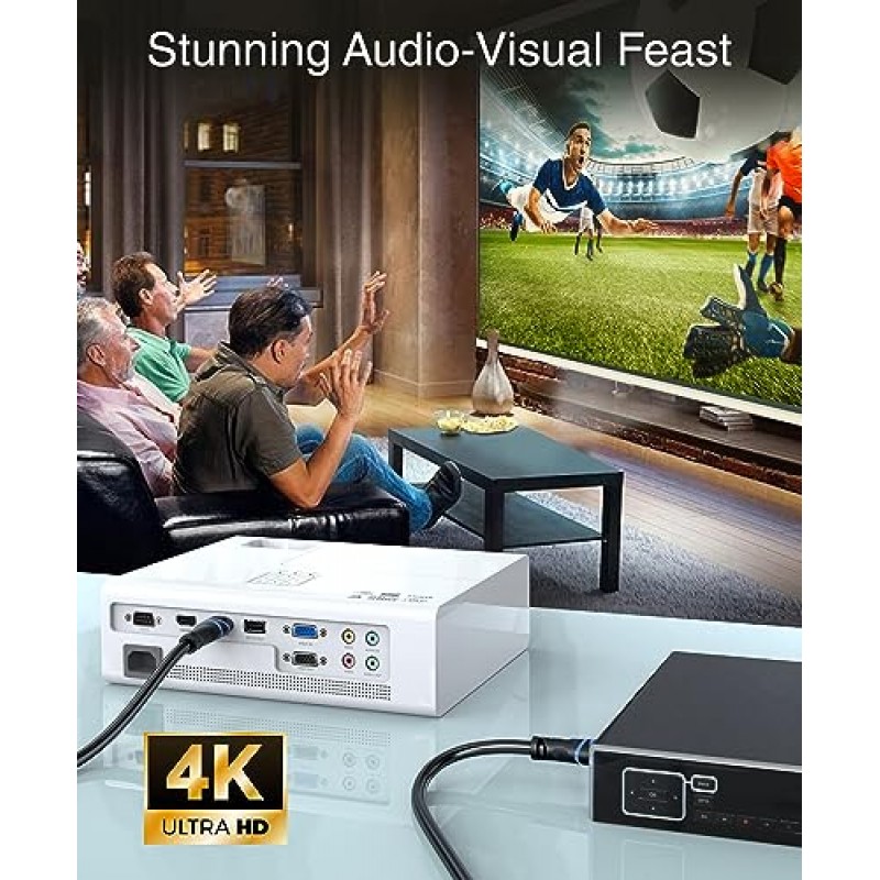 BlueRigger 4K HDMI 케이블 50FT(4K 30Hz, HDR10, 벽 내 CL3 등급, 고속, HDCP2.2, eARC) - 홈 시어터, HDTV, 게임 콘솔, 스트리밍 장치와 호환되는 긴 HDMI 케이블