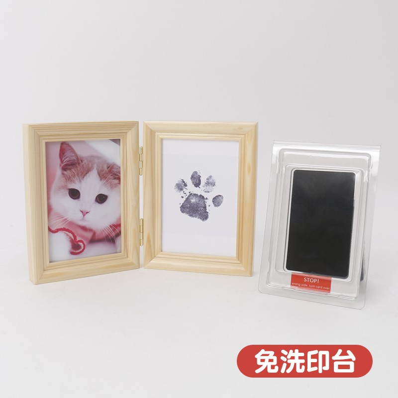 애완 동물 발 인쇄 기념 개 발 인쇄 진흙 diy 고양이 발자국 깨끗한 세척 없음 잉크 인쇄 맞춤형 사진 프레임