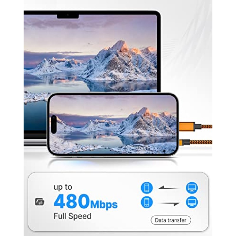 iPhone 충전기 [Apple MFi 인증] 3Pack 6FT Lightning 케이블 나일론 편조 iPhone 충전 케이블 고속 충전 iPhone 충전기 코드 iPhone 14 13 12 11 Pro Max XR XS X 8 7 6 Plus SE와 호환 가능