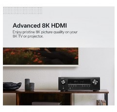 Denon AVR-S670H 5.2채널 홈 시어터 수신기(2023 모델) - 8K UHD HDMI 수신기(75W X 5), 내장 HEOS, Bluetooth 및 Wi-Fi, Dolby TrueHD, Dolby Pro Logic II 및 DTS HD 서라운드 사운드를 통한 스트리밍