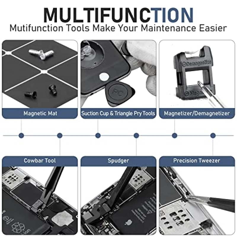 컴퓨터 수리 도구 키트, 소형 드라이버가 포함된 Novoard 정밀 드라이버 세트, 자석 노트북 드라이버 키트, 컴퓨터, PC, 노트북, 전화, iPhone, Macbook, PS4, 전자 제품용 수리 도구 키트…