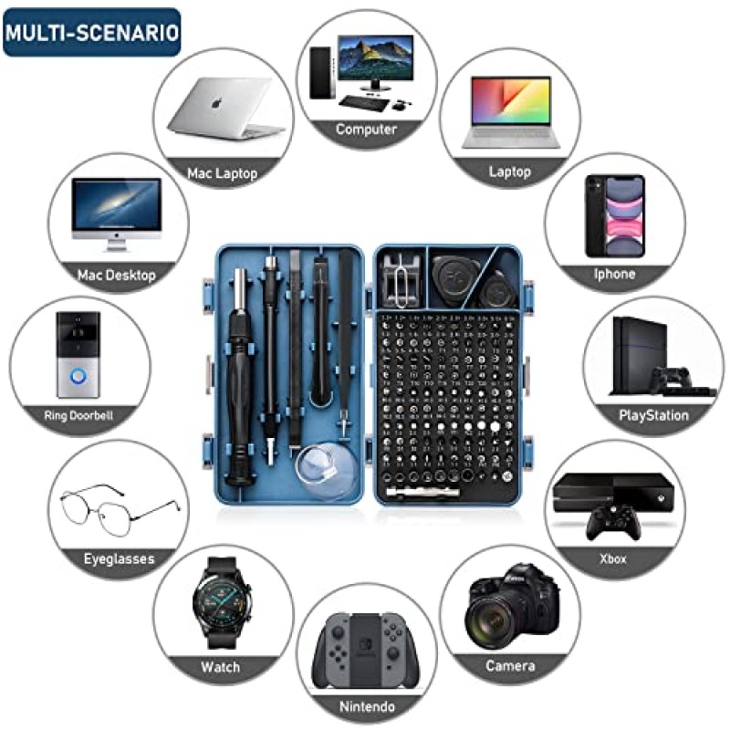 컴퓨터 수리 도구 키트, 소형 드라이버가 포함된 Novoard 정밀 드라이버 세트, 자석 노트북 드라이버 키트, 컴퓨터, PC, 노트북, 전화, iPhone, Macbook, PS4, 전자 제품용 수리 도구 키트…