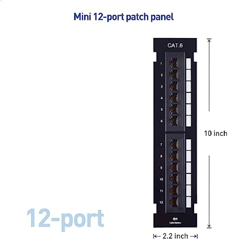 케이블 문제 UL 등록 미니 12포트 수직 패치 패널(89D 브래킷 포함)