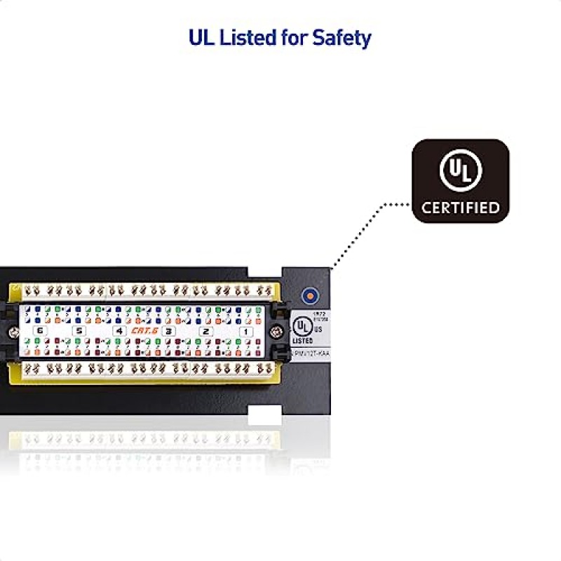 케이블 문제 UL 등록 미니 12포트 수직 패치 패널(89D 브래킷 포함)