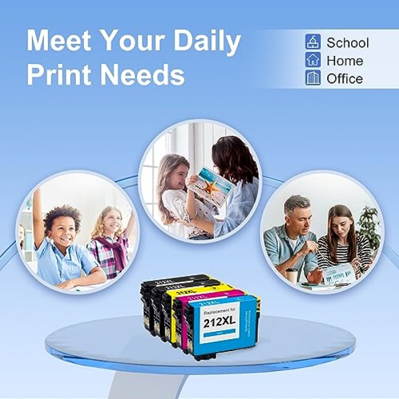 MYCARTRIDGE SUPRINT 212XL 잉크 카트리지 교체 Epson 212XL 212 잉크 카트리지용으로 재생산됨 Epson Expression Home XP-4100 XP-4105 Workforce WF-2830 WF-2850 프린터 212XL(5팩)