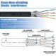 DbillionDa Cat8 이더넷 케이블, 실외 및 실내, 50FT 고속 26AWG Cat8 LAN 네트워크 케이블 40Gbps, 2000Mhz(금도금 RJ45 커넥터 포함), 라우터용 내후성 S/FTP 자외선 방지