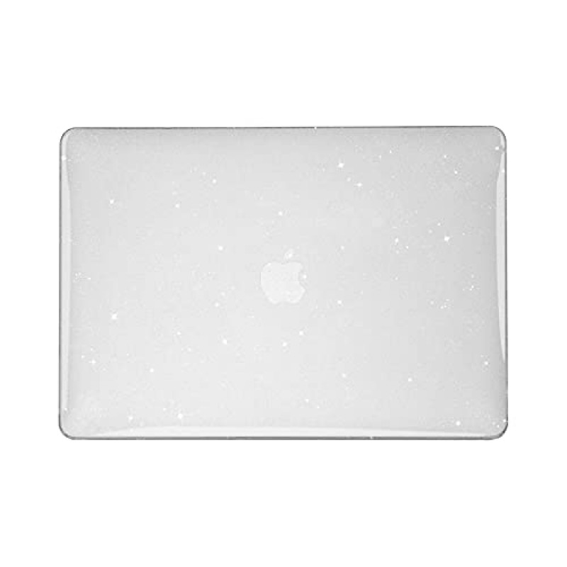 MacBook Air 13인치 A2337(M1) / A2179 / A1932(2021 2020 2019 2018 출시)용 Ruban 케이스 - Touch ID가 있는 MacBook Air 13 Retina 디스플레이용 스냅온 하드 쉘 케이스 커버(반짝이 투명)