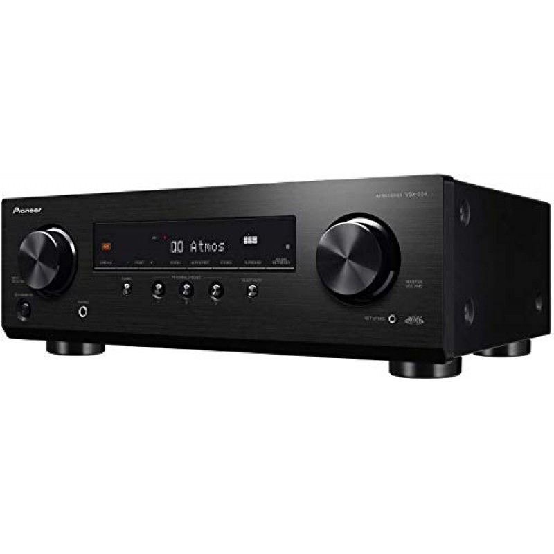 Pioneer VSX-534 홈 오디오 스마트 AV 수신기 5.2채널 HDR10, Dolby Vision, Atmos 및 Virtual 4K 및 Bluetooth 지원