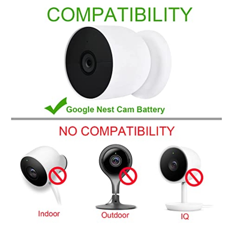 Google Nest Cam과 호환되는 iMah 확장 USB 전원 충전 케이블(배터리), 2m(6.56피트)