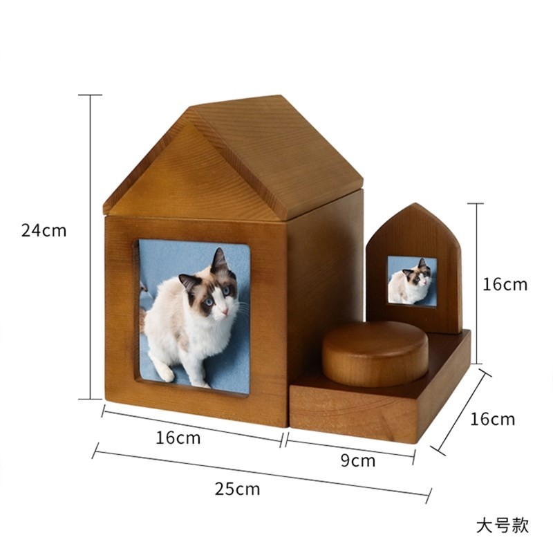 애완 동물 항아리 골든 리트리버 대형 개와 고양이 보관 단단한 나무 화장 맞춤형 허스키 장례식 기념 관