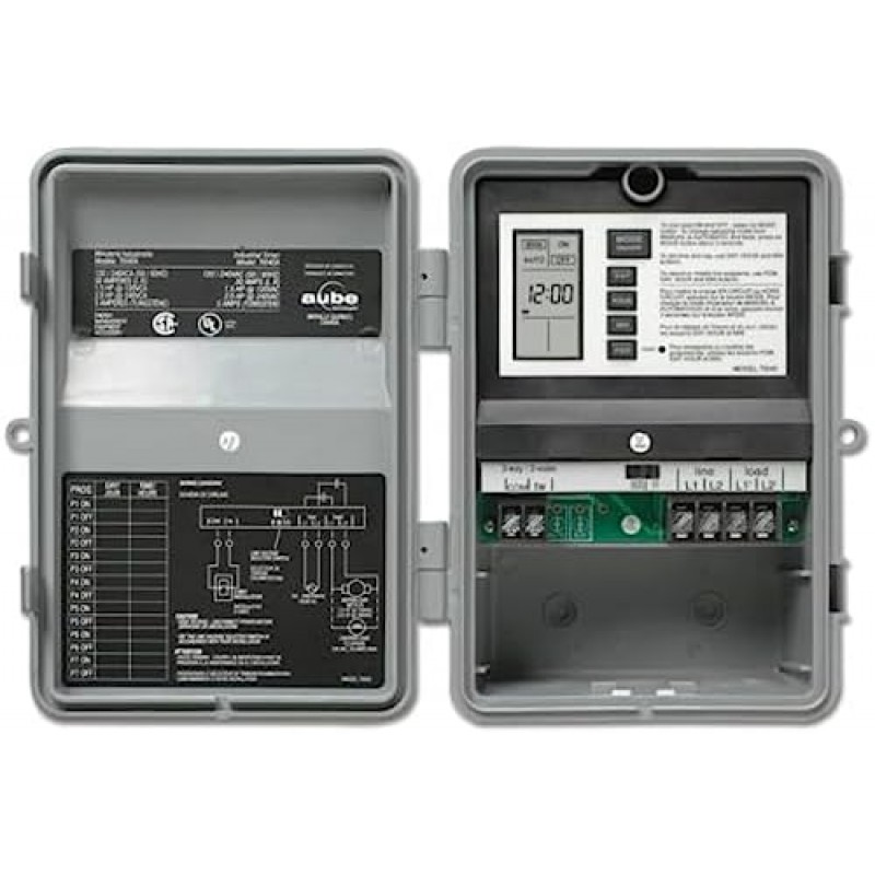 Honeywell 홈 TI040/U 산업용 주간/일간 프로그래밍 가능 실내 및 실외 타이머, 회색