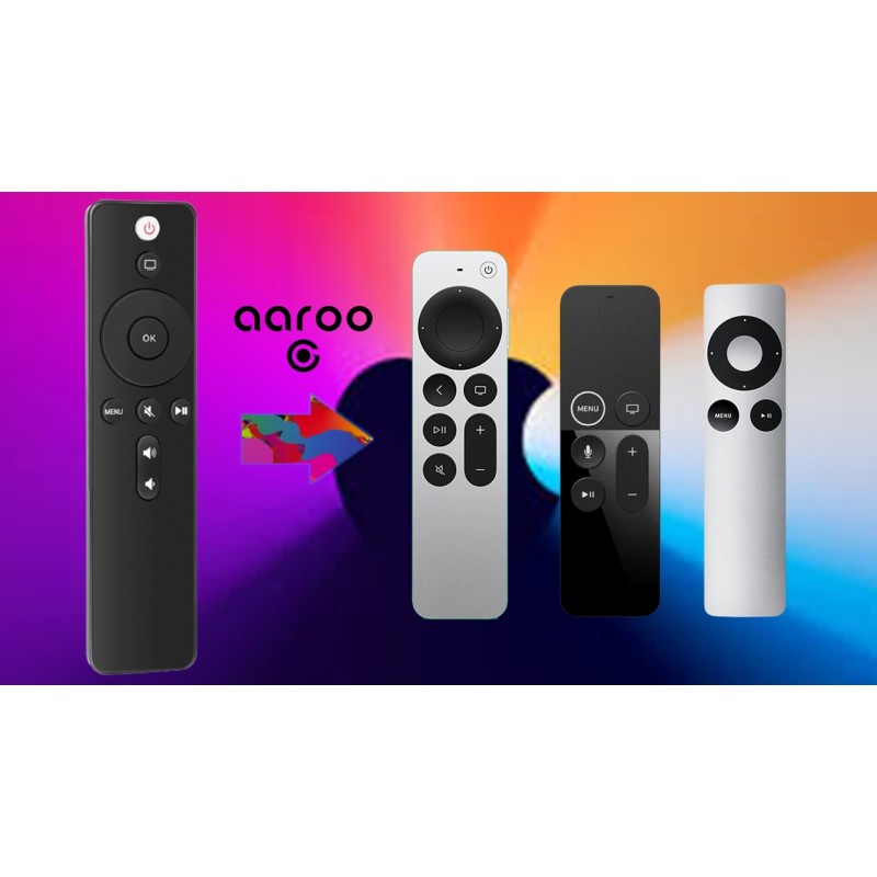 [2 팩] aarooGo[홈 & 볼륨 포함] Apple TV 4K HD A2169 A1842 A1625 A1427 A1469 A1378 A1218(아이보리)용 제어