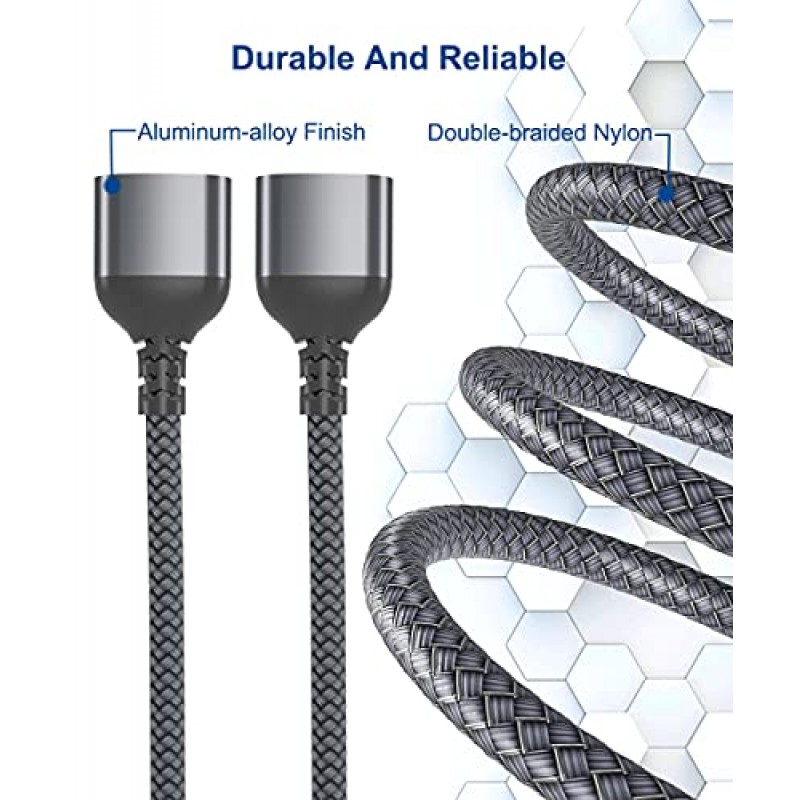 USB-C OTG 분배기 Y 케이블 1M, 유형 C - 듀얼 USB 2.0 어댑터, C 남성 - 더블 여성 변환기 분할 2 in 1 MacBook, iPad 10 Mini 6 Air 4 5, iPhone 15, Galaxy S23 S22 S21 S20 Z 플립 폴드 탭 S8