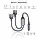 USB-C OTG 분배기 Y 케이블 1M, 유형 C - 듀얼 USB 2.0 어댑터, C 남성 - 더블 여성 변환기 분할 2 in 1 MacBook, iPad 10 Mini 6 Air 4 5, iPhone 15, Galaxy S23 S22 S21 S20 Z 플립 폴드 탭 S8