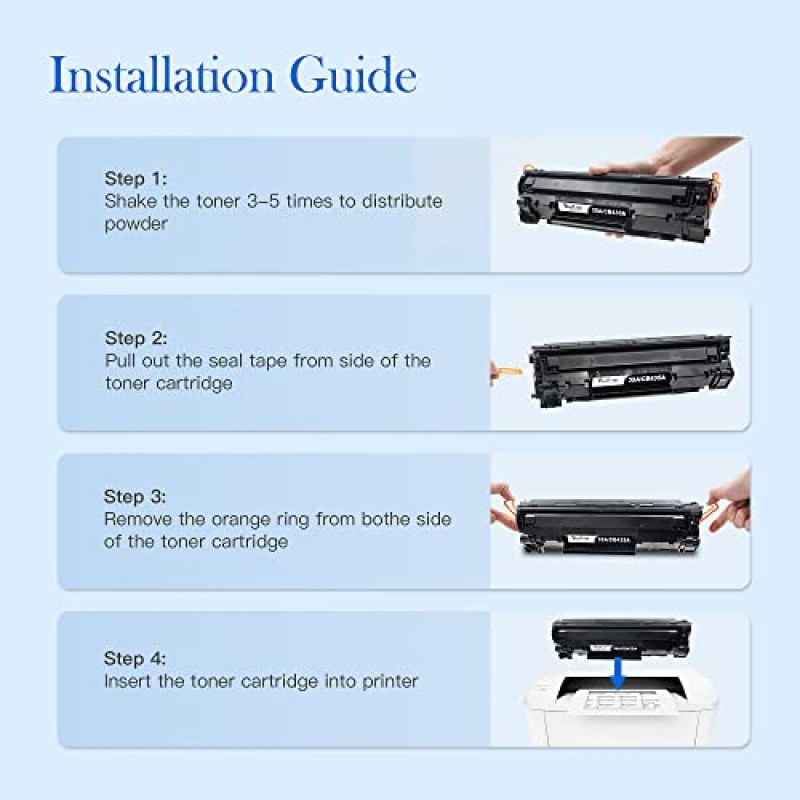 P1006, P1009, P1002, P1003, P1004, P1005 레이저 프린터용 HP 35A CB435A용 Valuetoner 호환 토너 카트리지 교체(검은색, 2팩)