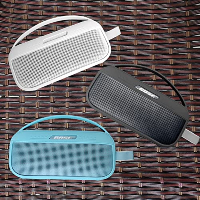 Bose SoundLink Flex Bluetooth 휴대용 스피커용 JCHPINE 실리콘 커버 케이스, Bose SoundLink Flex 스피커 액세서리용 보호 스킨 슬리브(실리콘 케이스만)(스톤 블루)