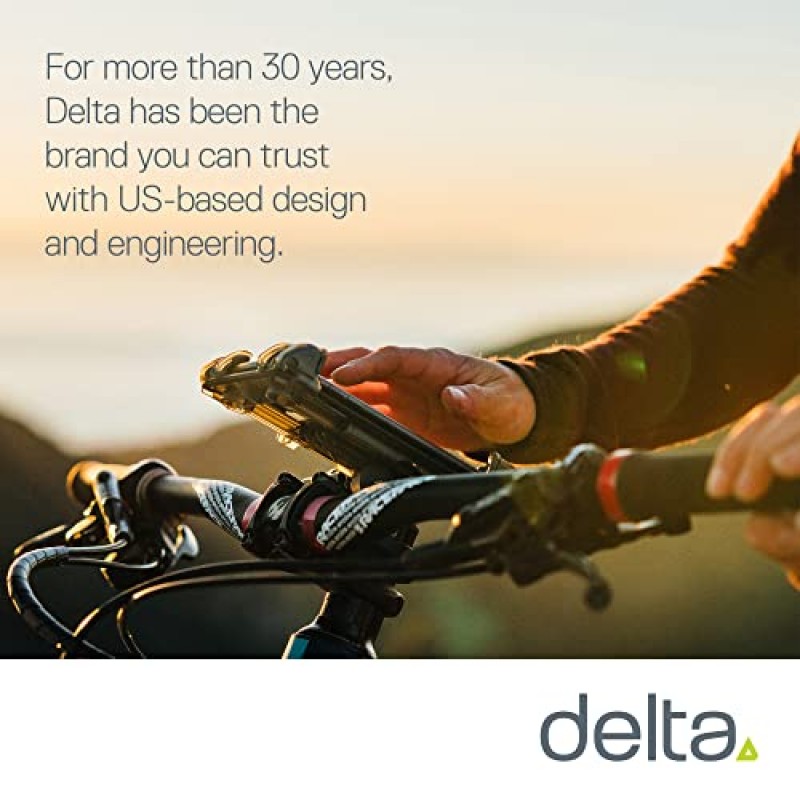 Delta Cycle의 자전거 폰 마운트 - 모든 핸들바에 맞게 조정되고 모든 휴대폰이나 iPhone에 맞는 자전거 폰 홀더 - 성인용 자전거를 위한 보편적이고 쉽게 접근 가능한 자전거 액세서리