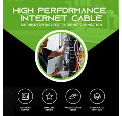 GearIT Cat 6 이더넷 케이블 6피트(20팩) - Cat6 패치 케이블, Cat 6 패치 케이블, Cat6 케이블, Cat 6 케이블, Cat6 이더넷 케이블, 네트워크 케이블, 인터넷 케이블 - 검정색 6피트