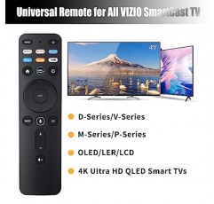 Vizio-Smart-TV-Remote용 음성 교체, Vizio TV V 시리즈/M 시리즈/P 시리즈용 XRT260, Netflix/Disney/Prime Video/Pluto/iHeart 라디오/Tubi/무료 시청 버튼 포함