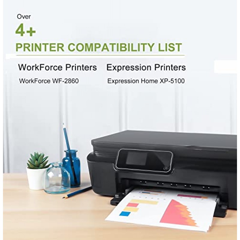 202XLInk 카트리지 Epson Workforce WF-2860 Expression Home XP-5100 프린터와 함께 사용되는 Epson 202 잉크 카트리지용 재생산 교체품(검정색, 청록색, 자홍색, 노란색, 5팩 2개)