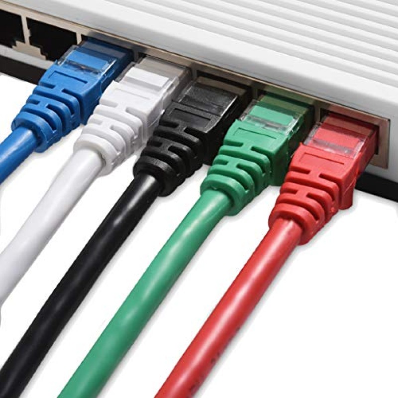 케이블 문제 10Gbps 5색 콤보 Snagless Cat 6 이더넷 케이블 10피트(Cat 6 케이블, Cat6 케이블, 인터넷 케이블, 네트워크 케이블)