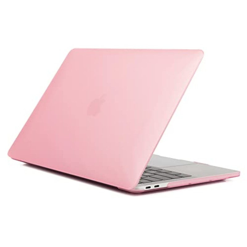 RUBAN MacBook Pro 13인치 케이스와 호환 가능 2023, 2022, 2021-2016 M2 M1 A2338 A2289 A2159 A2251 A1989 A1708 A1706 터치 바 포함/불포함, 하드 쉘 케이스 커버 스냅(매트 핑크)