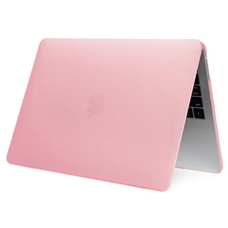 RUBAN MacBook Pro 13인치 케이스와 호환 가능 2023, 2022, 2021-2016 M2 M1 A2338 A2289 A2159 A2251 A1989 A1708 A1706 터치 바 포함/불포함, 하드 쉘 케이스 커버 스냅(매트 핑크)