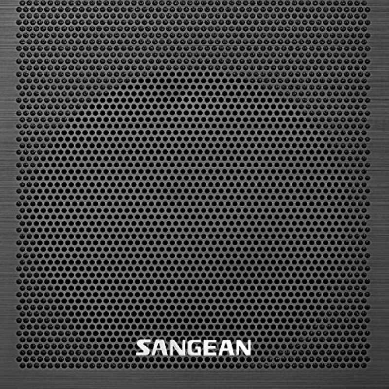 Sangean WR-50P FM-RBDS/AM/블루투스 목재 캐비닛 테이블 상단 스테레오 디지털 수신기 시스템, 검정색, 14.4X 13.2X 10