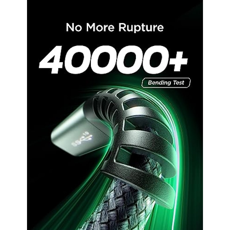 AINOPE(3.3FT/1M USB C 연장 케이블, 20Gbps/USB 3.2 전송 USB 유형 C 연장기 직각 100W/5A 고속 충전 PSVR2/USB C 허브/Dell XPS/MacBook/iPad Pro/Magsafe 충전기와 호환 가능 - 회색