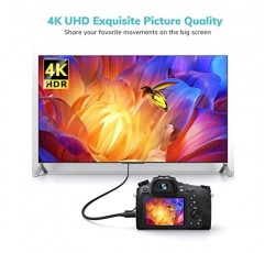 KELink 4K 마이크로 HDMI - HDMI 케이블 15Ft, 4K@60Hz HDMI - Mircro HDMI 코드 알루미늄 쉘 편조 고속 18Gbps, 2K@165Hz HDR 3D ARC 모니터 프로젝터에 연결된 노트북 카메라와 호환 가능