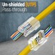 GTZ RJ45 Cat6 패스스루 커넥터 - 50개 팩 - 단선 또는 연선 UTP 네트워크 케이블용 EZ - 압착 모듈형 플러그 - 수 이더넷 커넥터 엔드