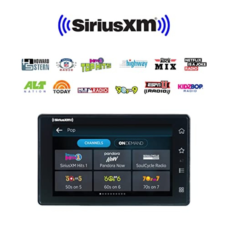 SiriusXM SXWB1AZV1 투어 라디오(360L 및 차량 키트 포함) - 풀 컬러 터치 스크린 위성 및 스트리밍 라디오