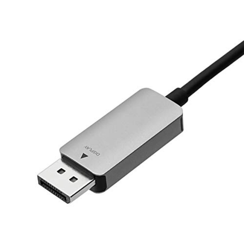 Amazon Basics DisplayPort-USB-C 케이블, 4Kx2K@60Hz, 알루미늄 하우징, 3피트, 검정색