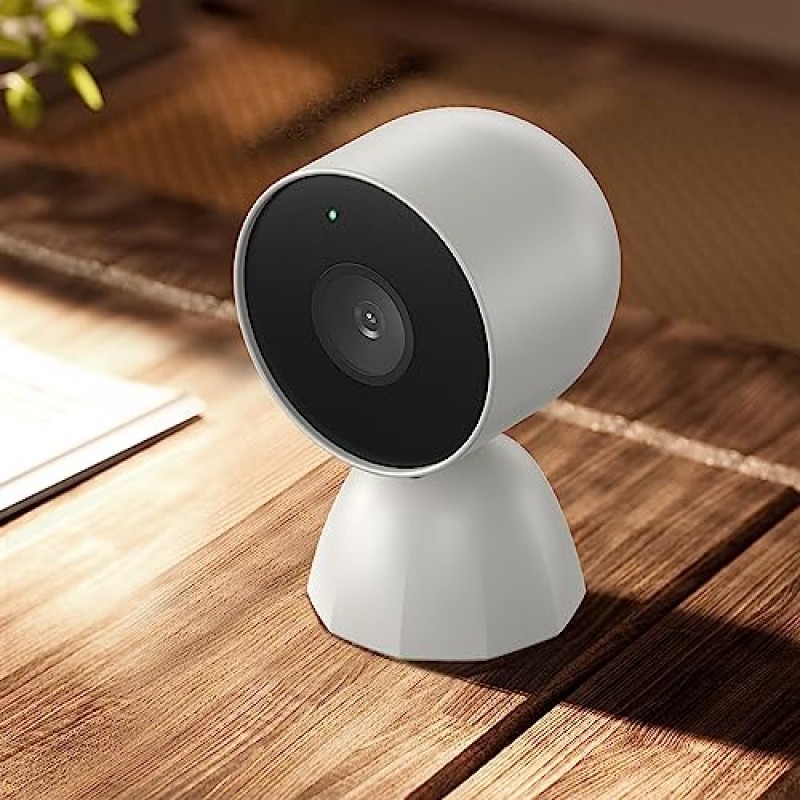 Google Nest Cam 배터리용 Rounkin 충전 스탠드, Nest Cam용 9.8피트 케이블로 교체 가능한 유선 탁상용 스탠드, Google Nest Cam 배터리용 충전 베이스(Nest Cam은 포함되지 않음) 흰색