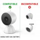 Google Nest Cam 배터리용 Rounkin 충전 스탠드, Nest Cam용 9.8피트 케이블로 교체 가능한 유선 탁상용 스탠드, Google Nest Cam 배터리용 충전 베이스(Nest Cam은 포함되지 않음) 흰색
