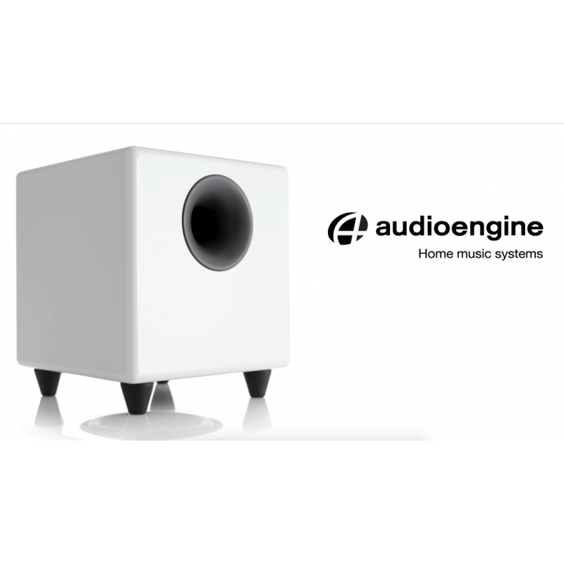 Audioengine S8 구동 서브우퍼 스피커 - 홈 스피커 시스템용 증폭기 및 듀얼 오디오 입력이 내장된 250W 8인치 홈 서브우퍼(블랙)