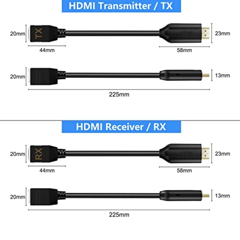 Cat5e/6 HDMI를 통한 Wiistar HDMI 익스텐더 HDMI to RJ45 익스텐더 이더넷 네트워크 컨버터 케이블 리피터 1080P 최대 60m HDTV STB용 HDMI 송신기 및 수신기